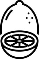 Black line icon for lemon vector