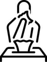 Black line icon for use paper tissue vector