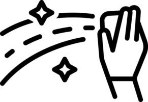 Black line icon for clean surface vector