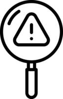 Black line icon for warning vector