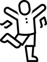 Black line icon for happy vector