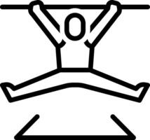 Black line icon for exercise vector