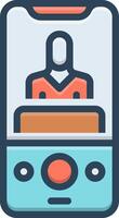 Color icon for call vector