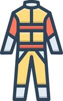 Color icon for protective cloth vector