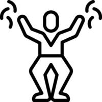 Black line icon for enjoy vector