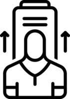 Black line icon for power up vector