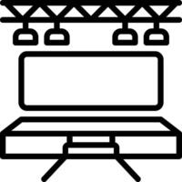 Black line icon for event vector