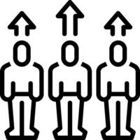 Black line icon for level up vector