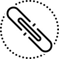 Black line icon for link vector