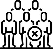 Black line icon for avoid crowds vector