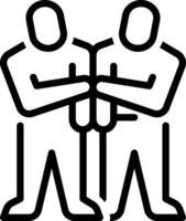 Black line icon for buddy vector