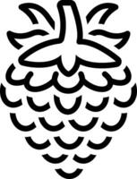 Black line icon for raspberry vector