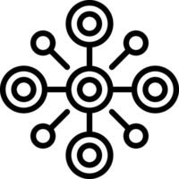Black line icon for network vector