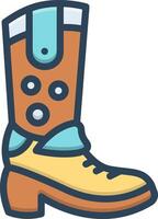 Color icon for boots vector