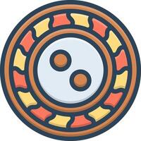 Color icon for button vector