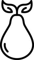 Black line icon for pear vector