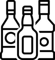 Black line icon for alcohol vector