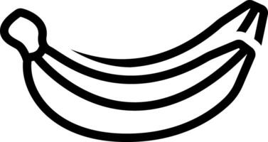 Black line icon for banana vector