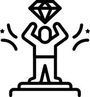 Black line icon for motivation vector