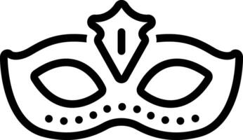 Black line icon for masquerade vector