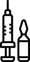 Black line icon for vaccination vector