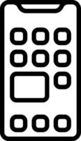 Black line icon for app vector