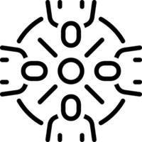 Black line icon for connection vector
