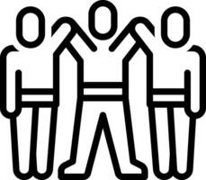 Black line icon for unity vector