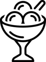 Black line icon for ice cream vector