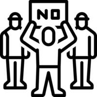 Black line icon for resist vector