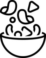 Black line icon for snacks vector