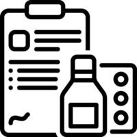 Black line icon for medication vector