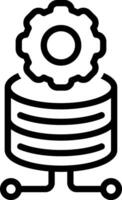 Black line icon for data vector
