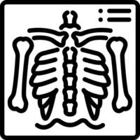 Black line icon for x ray vector