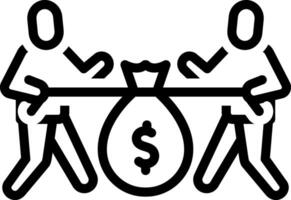 Black line icon for uniust vector