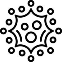 Black line icon for virus vector