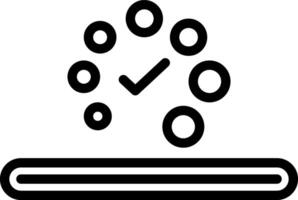 Black line icon for downloaded vector