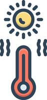 Color icon for warmest vector