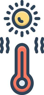 Color icon for warmest