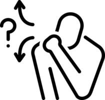 Black line icon for choice vector