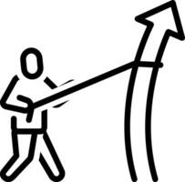 Black line icon for challenge vector