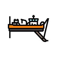 dredger ship color icon illustration vector