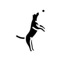 ball dog glyph icon illustration vector