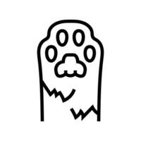 paw print cat breeding line icon illustration vector