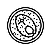 curry fish line icon illustration vector