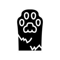 paw print cat breeding glyph icon illustration vector