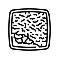 pie fish line icon illustration vector