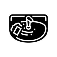 sink cleaning bleach glyph icon illustration vector