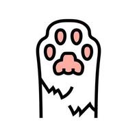 paw print cat breeding color icon illustration vector