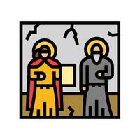 fresco byzantine color icon illustration vector